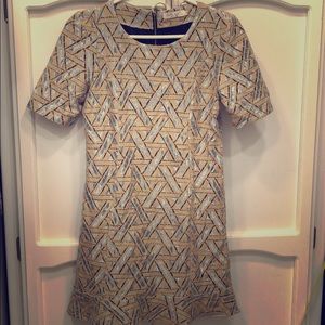 Geometric Party Dress Back Zipper